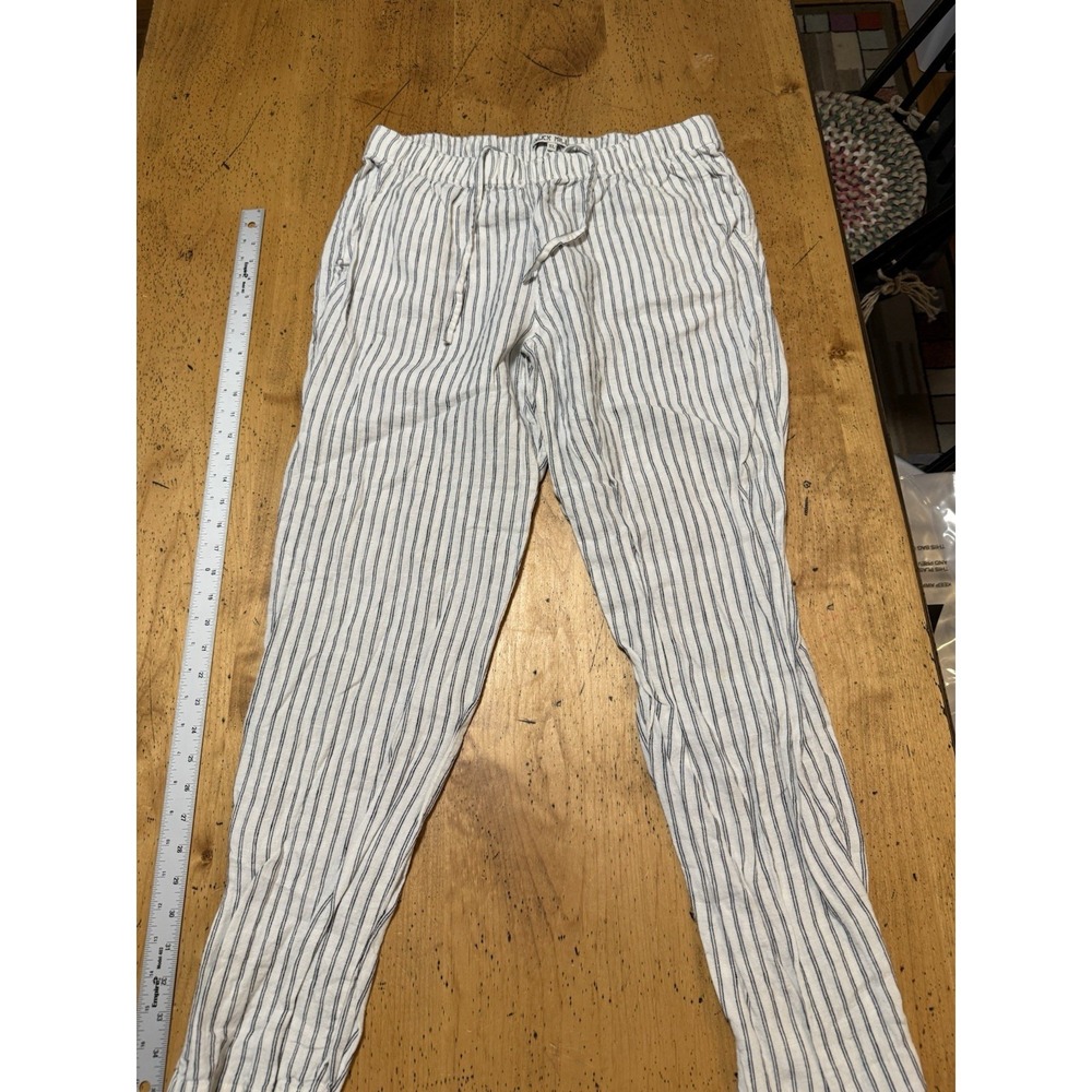 Alex Mill Unisex  XL 100%  Relaxed Pants Navy‎ and White Striped Drawstring